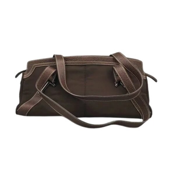 Tod's brown leather trimmed shoulder bag - Picture 5 of 16